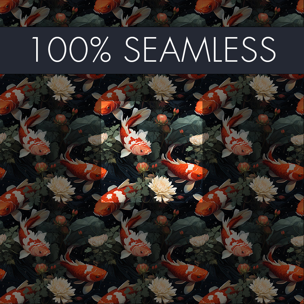 20x Watercolor Fish Seamless Pattern Designs | Digital download