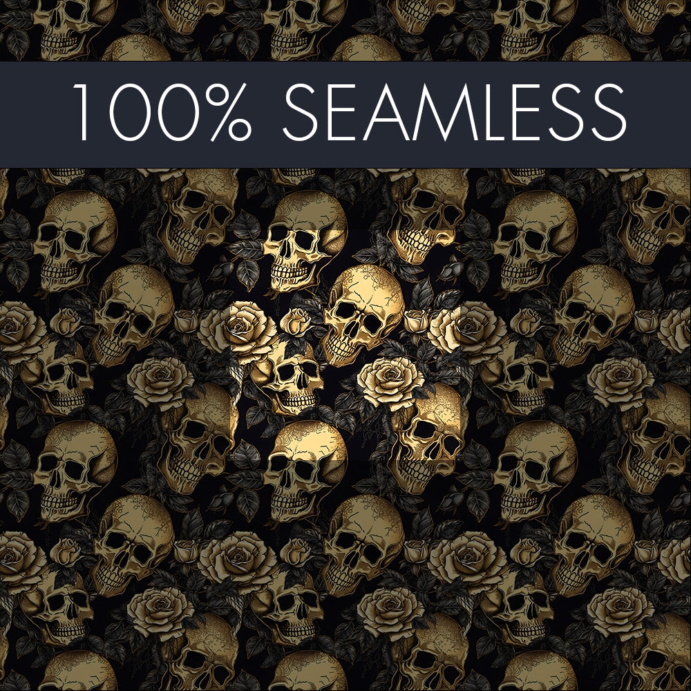 30x Skull and roses seamless pattern designs | Digital download