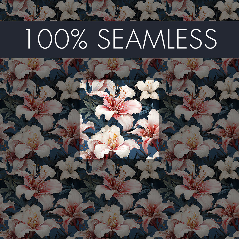 25x Lilies floral Seamless Pattern Designs | Digital download