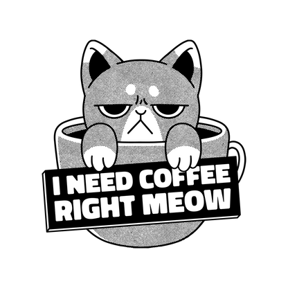 Angry cat coffee drink | Unisex Hoodie