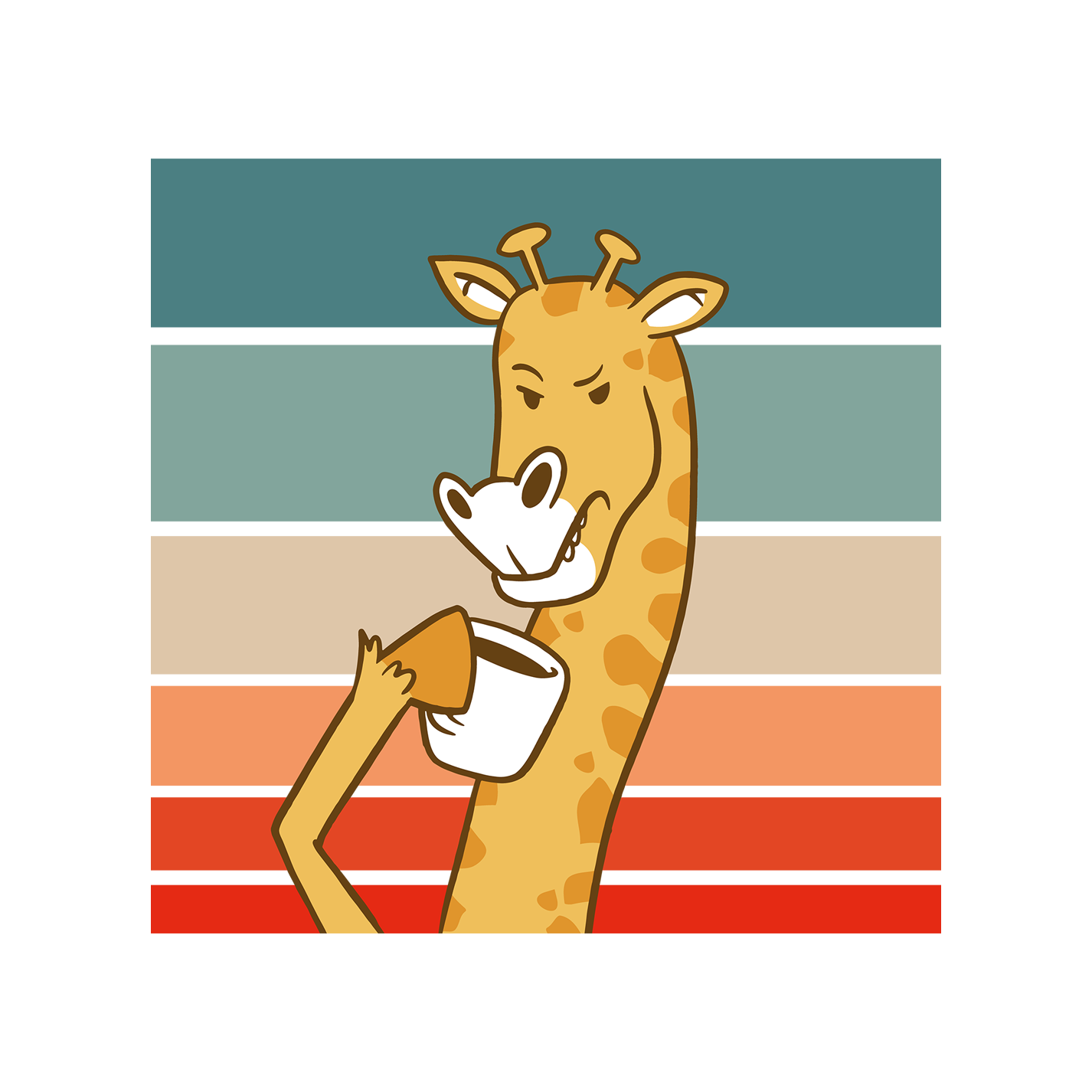 Giraffe drinking coffee | Unisex Hoodie