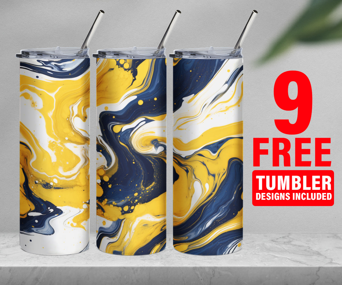 20 Abstract PNGs, 20oz Skinny Tumbler Sublimation Designs | Digital download