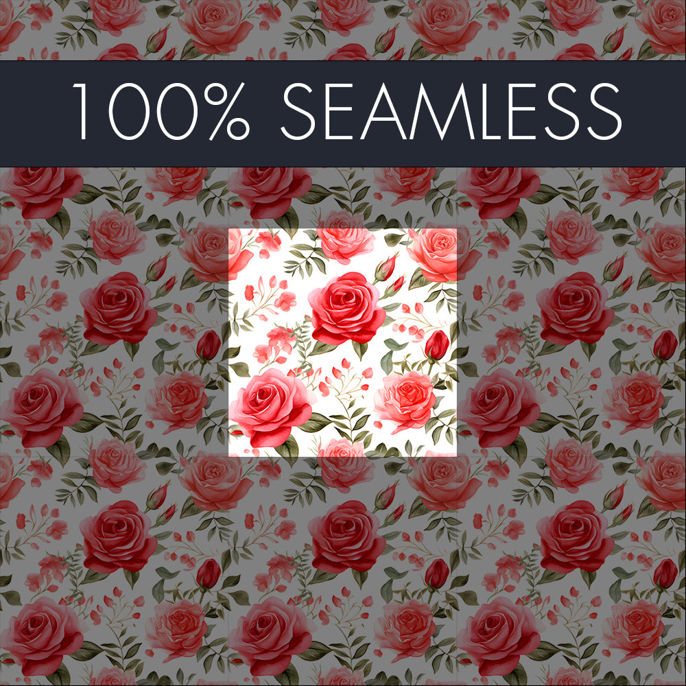 10x Watercolor Flowers Seamless Pattern | Digital download