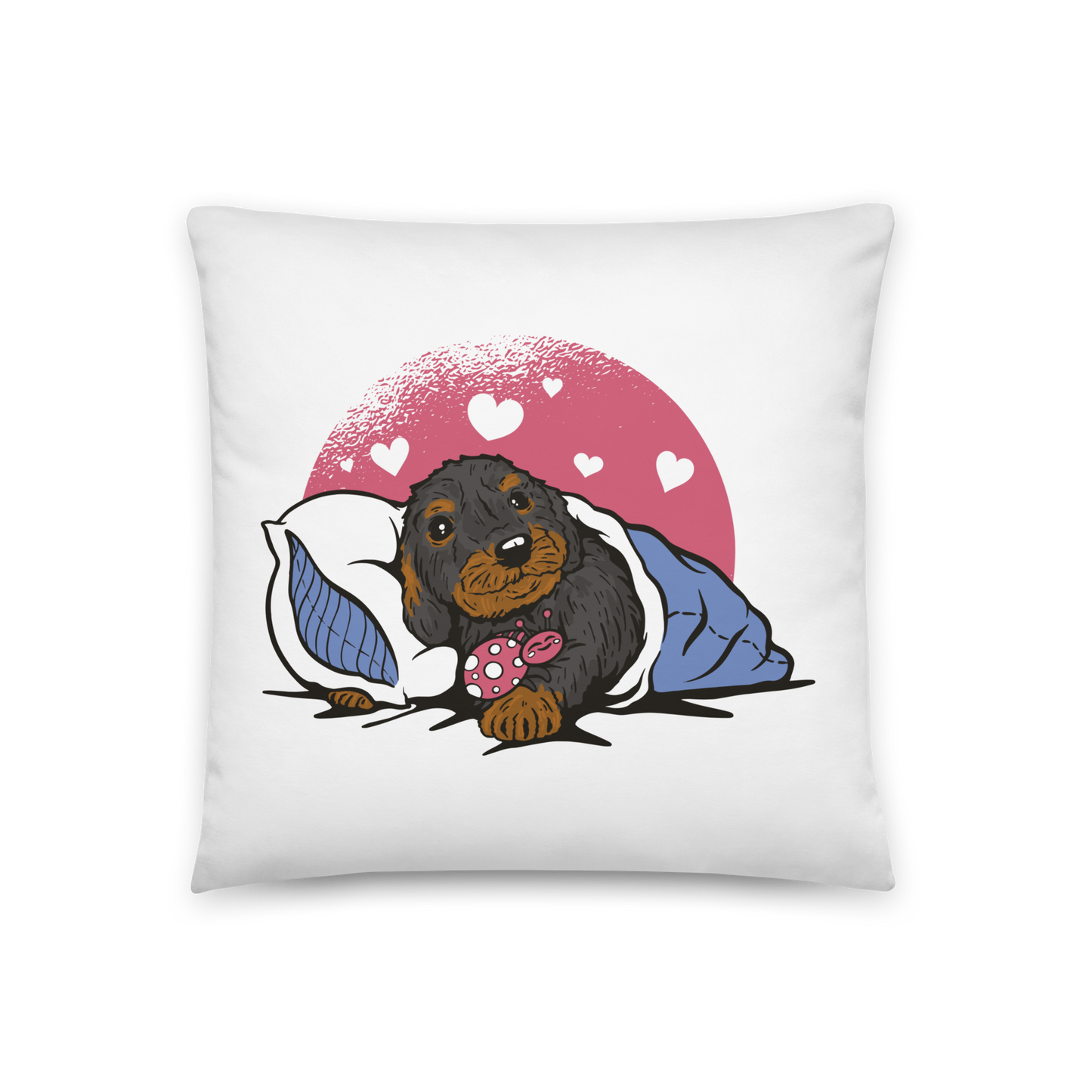 Sleepy Dachshund Dog | Basic Pillow