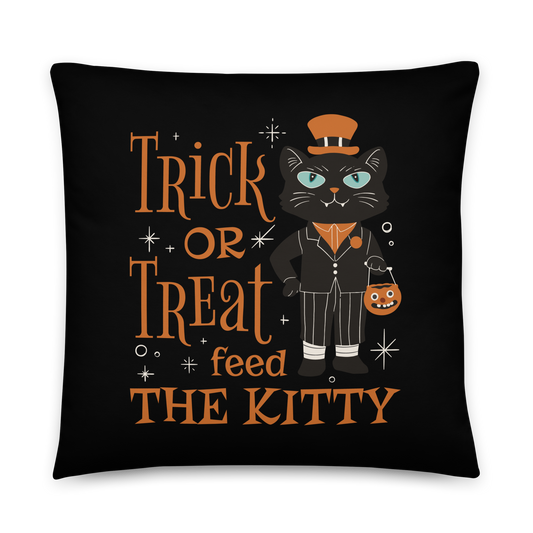 Trick or treat black cat | Basic Pillow