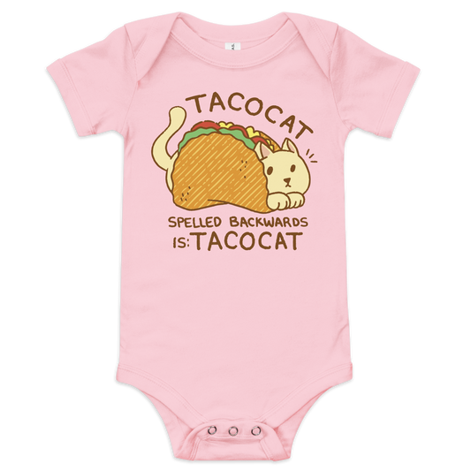 Cat animal in taco cartoon | Baby short sleeve one piece