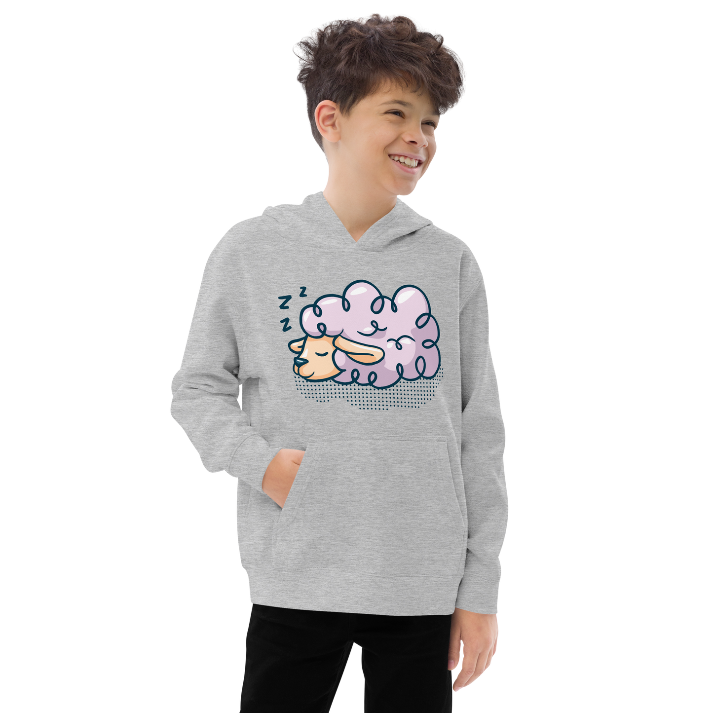 Sheep sleeping | Kids fleece hoodie