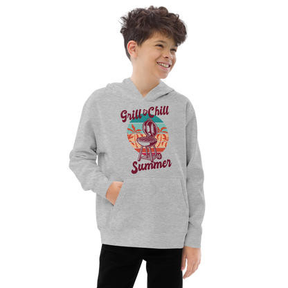 Chill and grill | Kids fleece hoodie