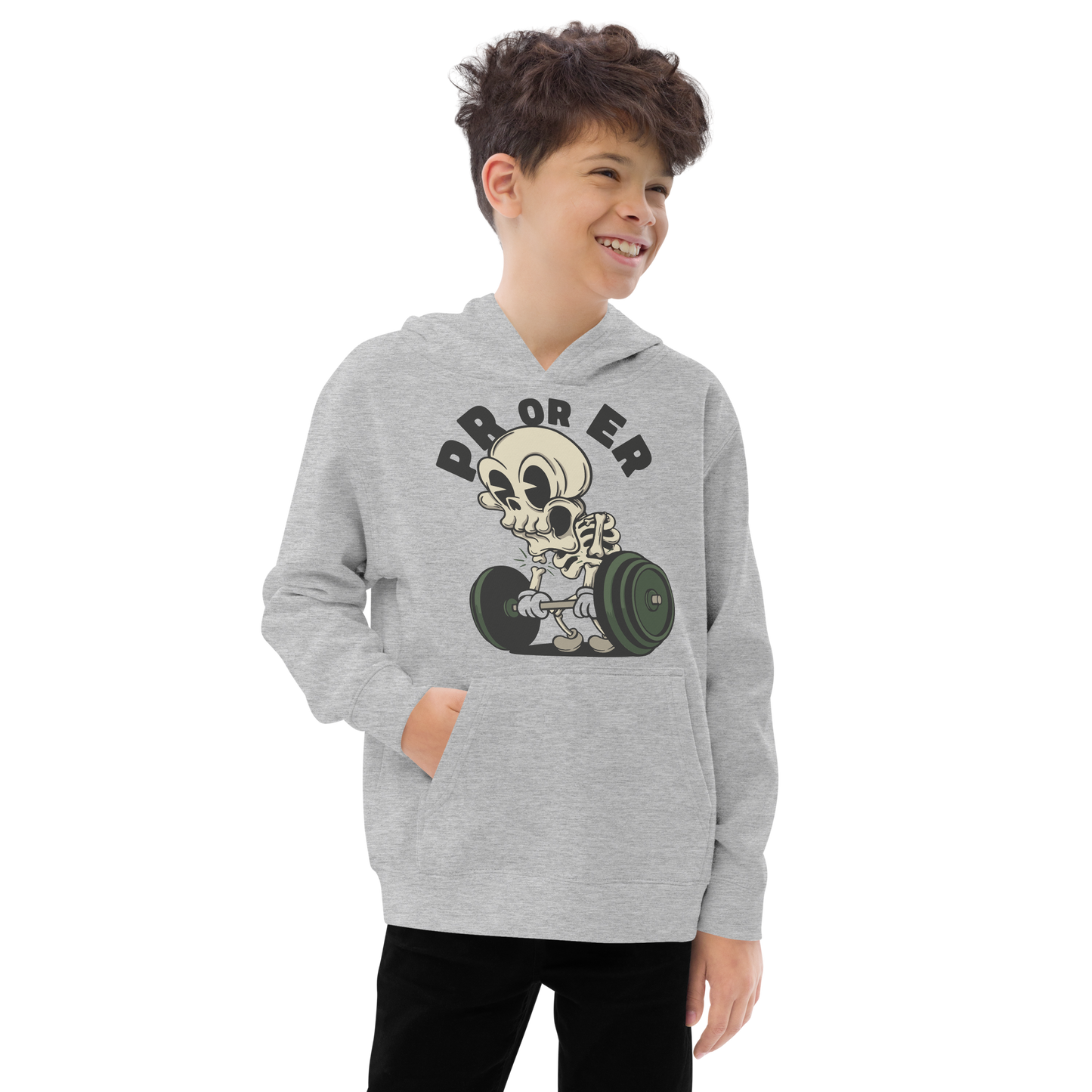 Gym skeleton | Kids fleece hoodie