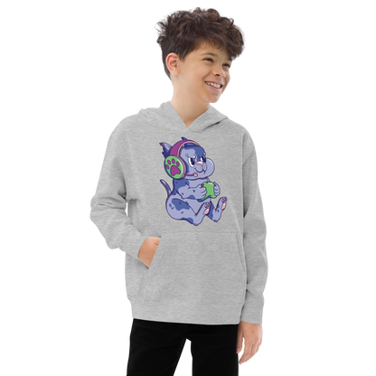 Cute gamer cat | Kids fleece hoodie