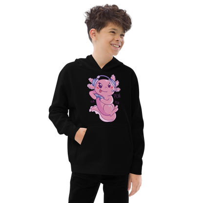 Axolotl animal gamer | Kids fleece hoodie