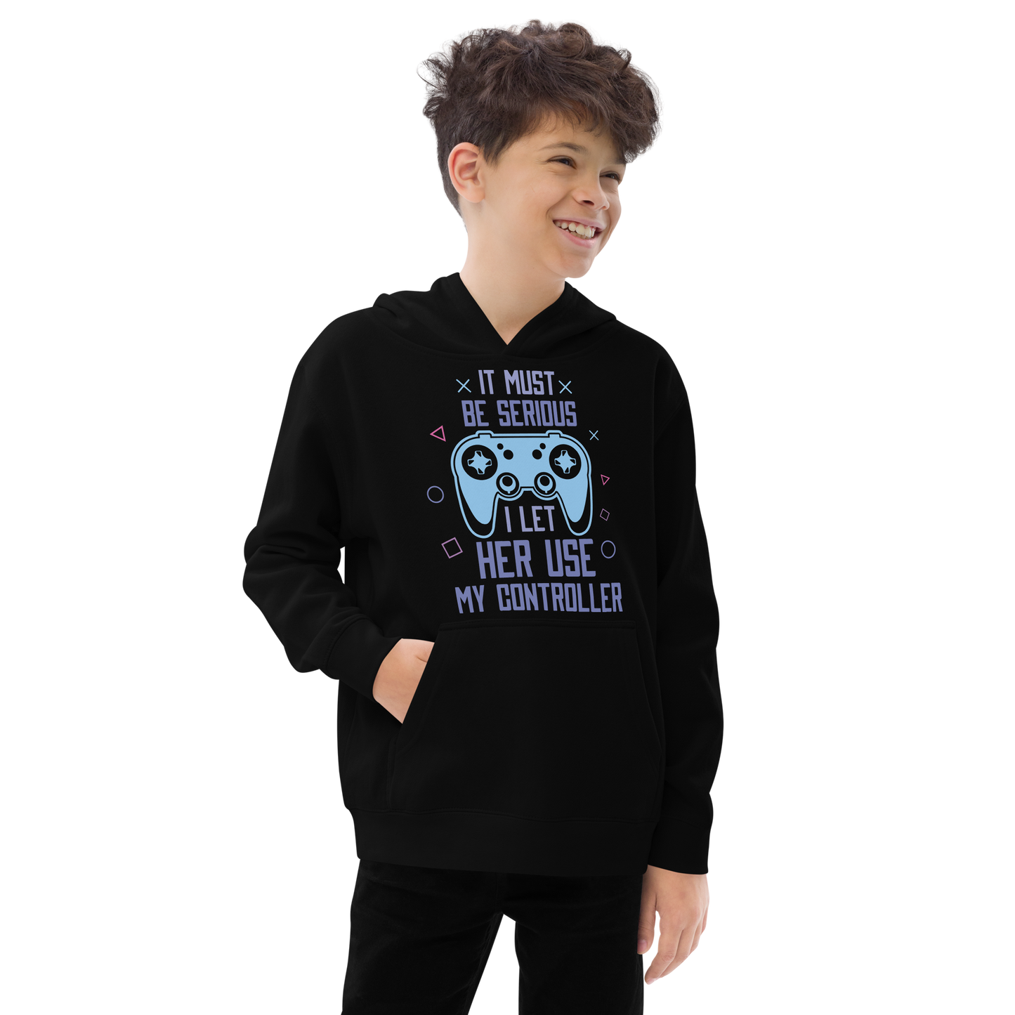 Gamer love quote | Kids fleece hoodie