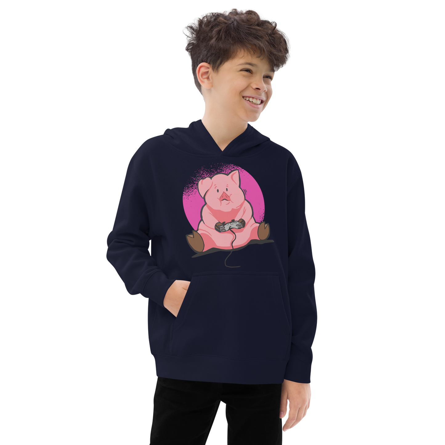 Gamer Pig | Kids fleece hoodie