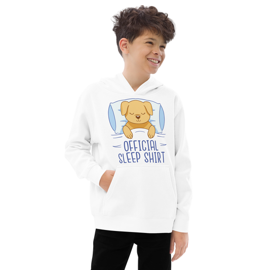 Official sleep shirt dog | Kids fleece hoodie