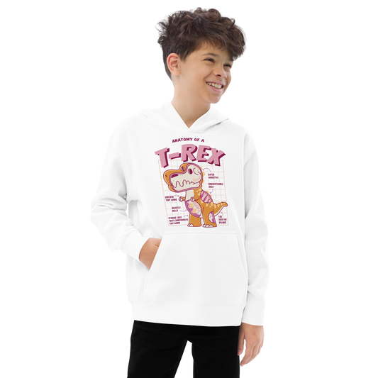 T-rex anatomy funny | Kids fleece hoodie
