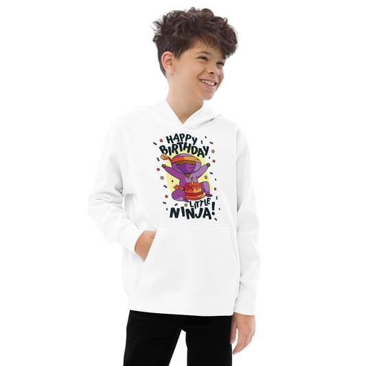 Birthday ninja kid | Kids fleece hoodie