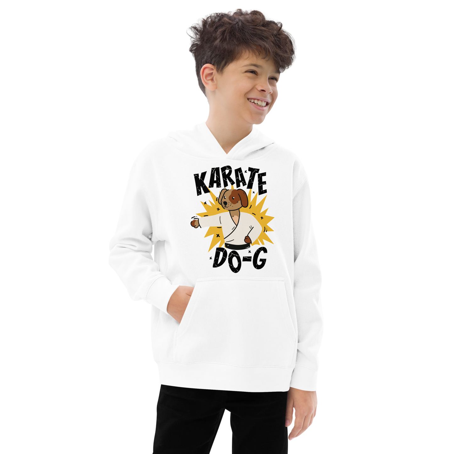 Karate do-g dog | Kids fleece hoodie
