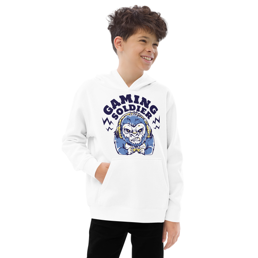 Gorilla animal with joystick | Kids fleece hoodie