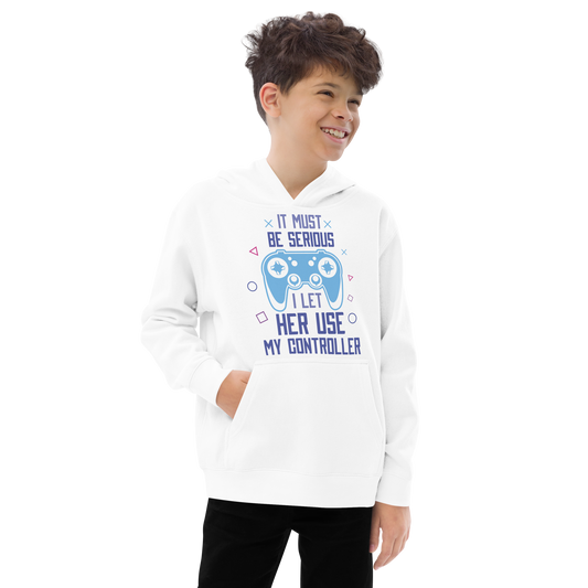 Gamer love quote | Kids fleece hoodie