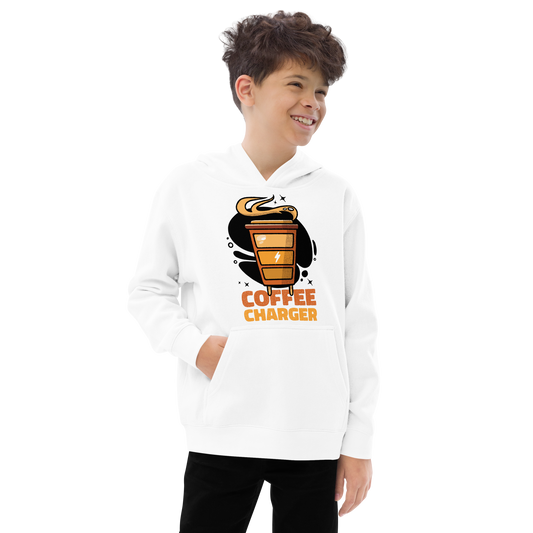 Coffee cup energy charger | Kids fleece hoodie