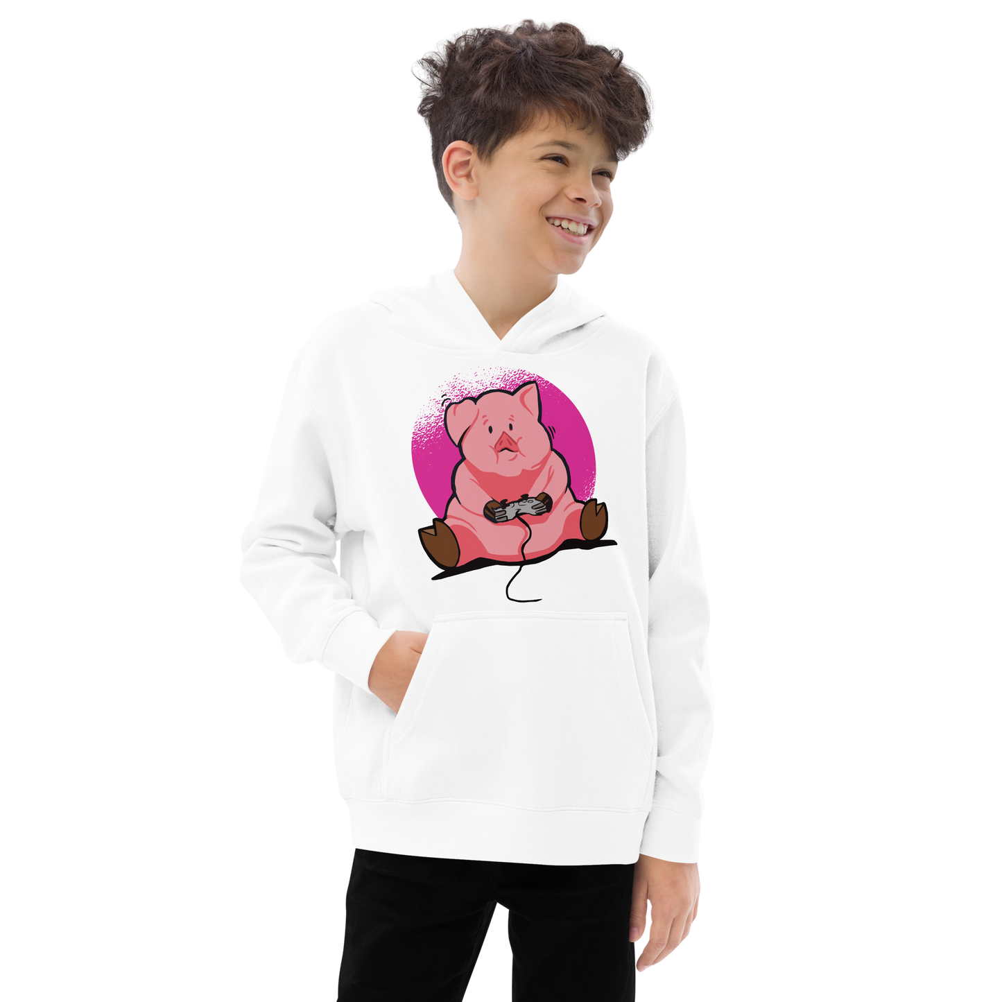 Gamer Pig | Kids fleece hoodie