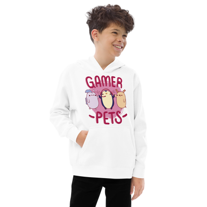Cute gamer pets | Kids fleece hoodie