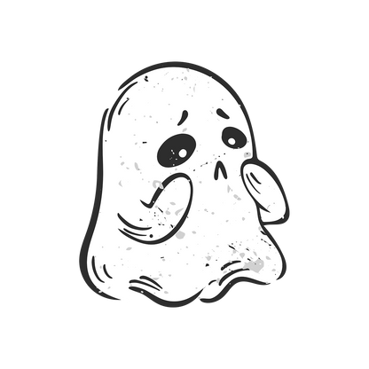 Sad ghost spirits cartoon | Unisex Hoodie