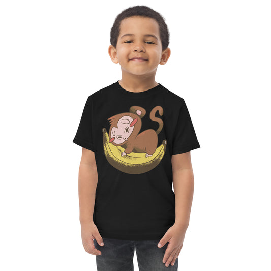 Monkey sleeping on banana | Toddler jersey t-shirt