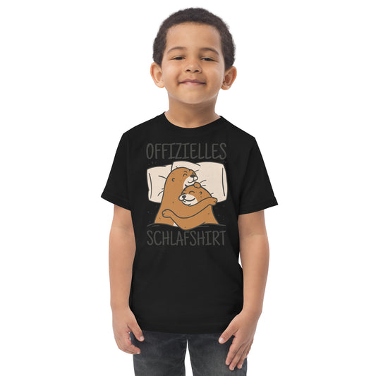 Otter animals hugging and sleeping | Toddler jersey t-shirt