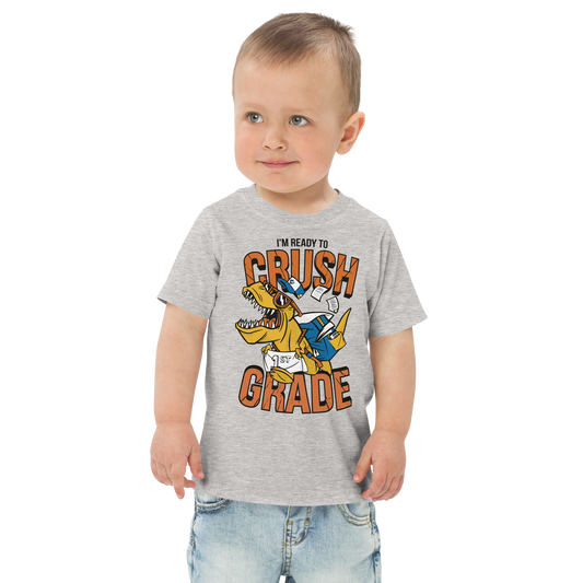 T-rex dinosaur in first grade | Toddler jersey t-shirt