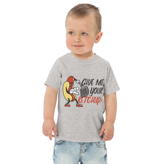 Hot dog food and spatula | Toddler jersey t-shirt