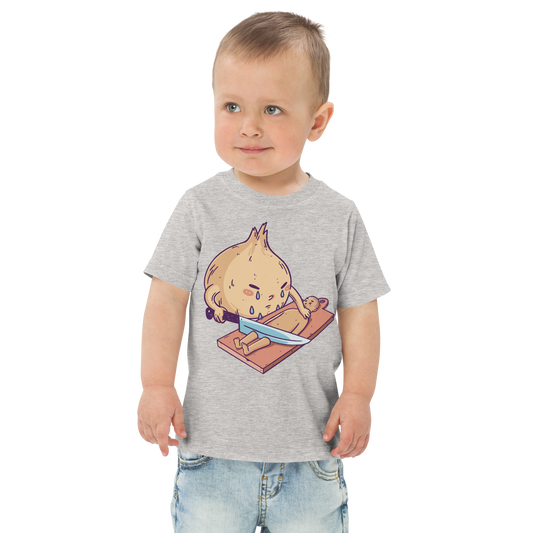 Onion cutting human funny | Toddler jersey t-shirt