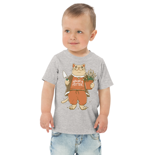 Cat animal with plant | Toddler jersey t-shirt
