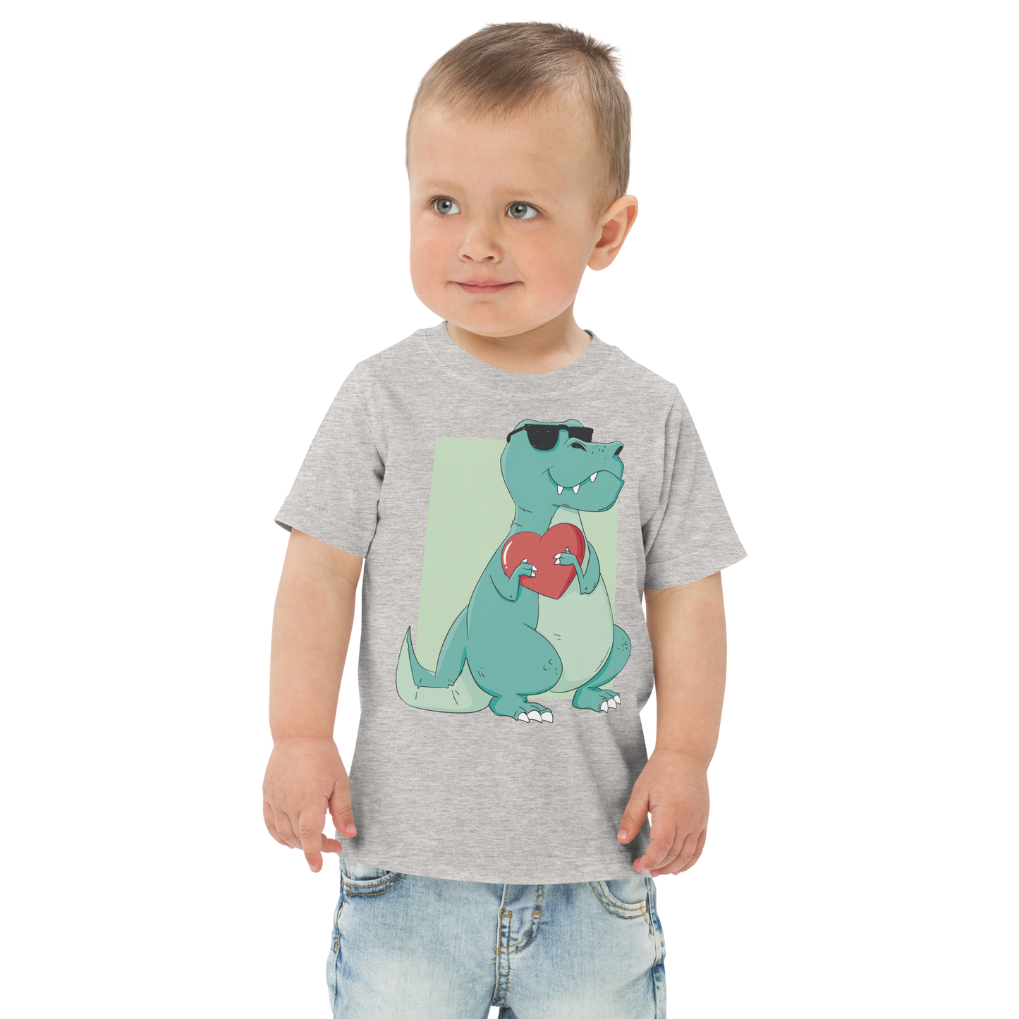 T-rex 100 days of school | Toddler jersey t-shirt