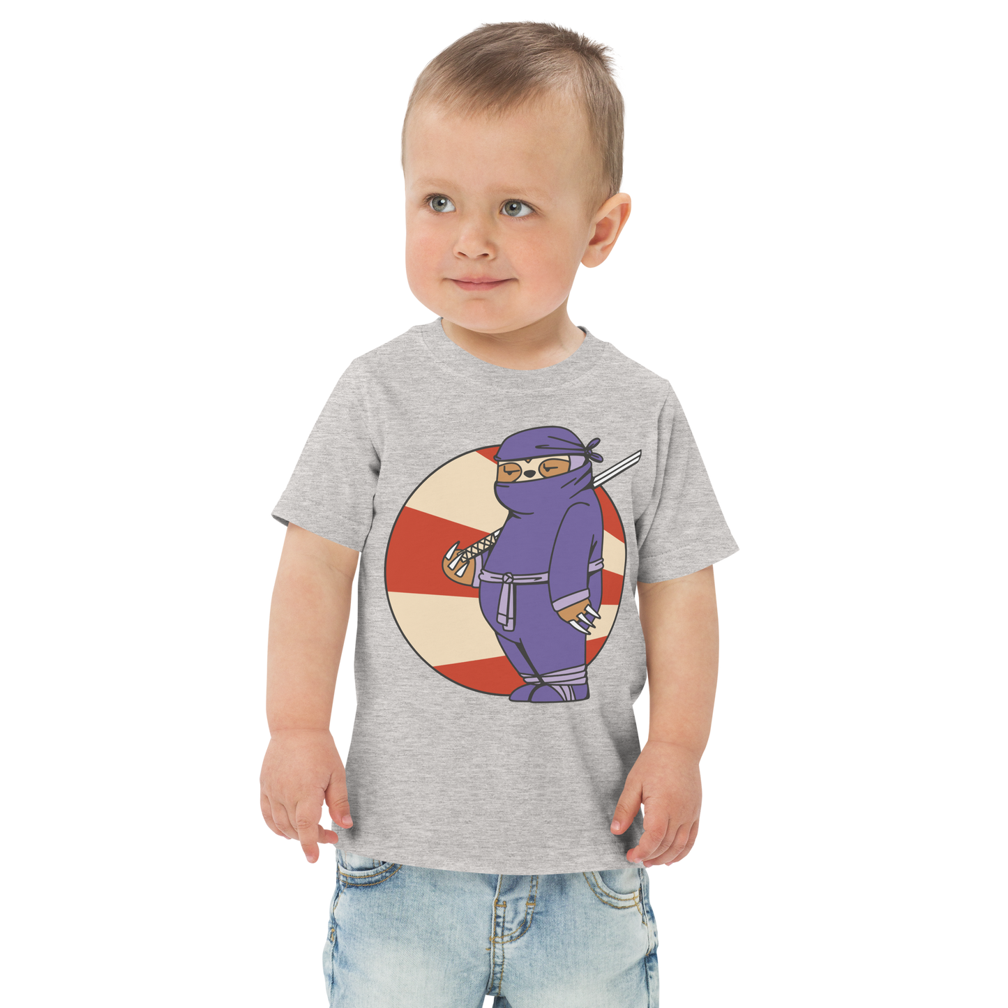 Lazy ninja sloth | Toddler jersey t-shirt