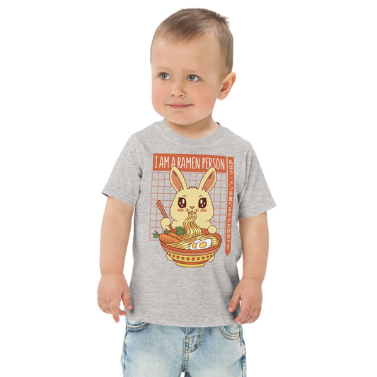 Cute bunny eating ramen | Toddler jersey t-shirt