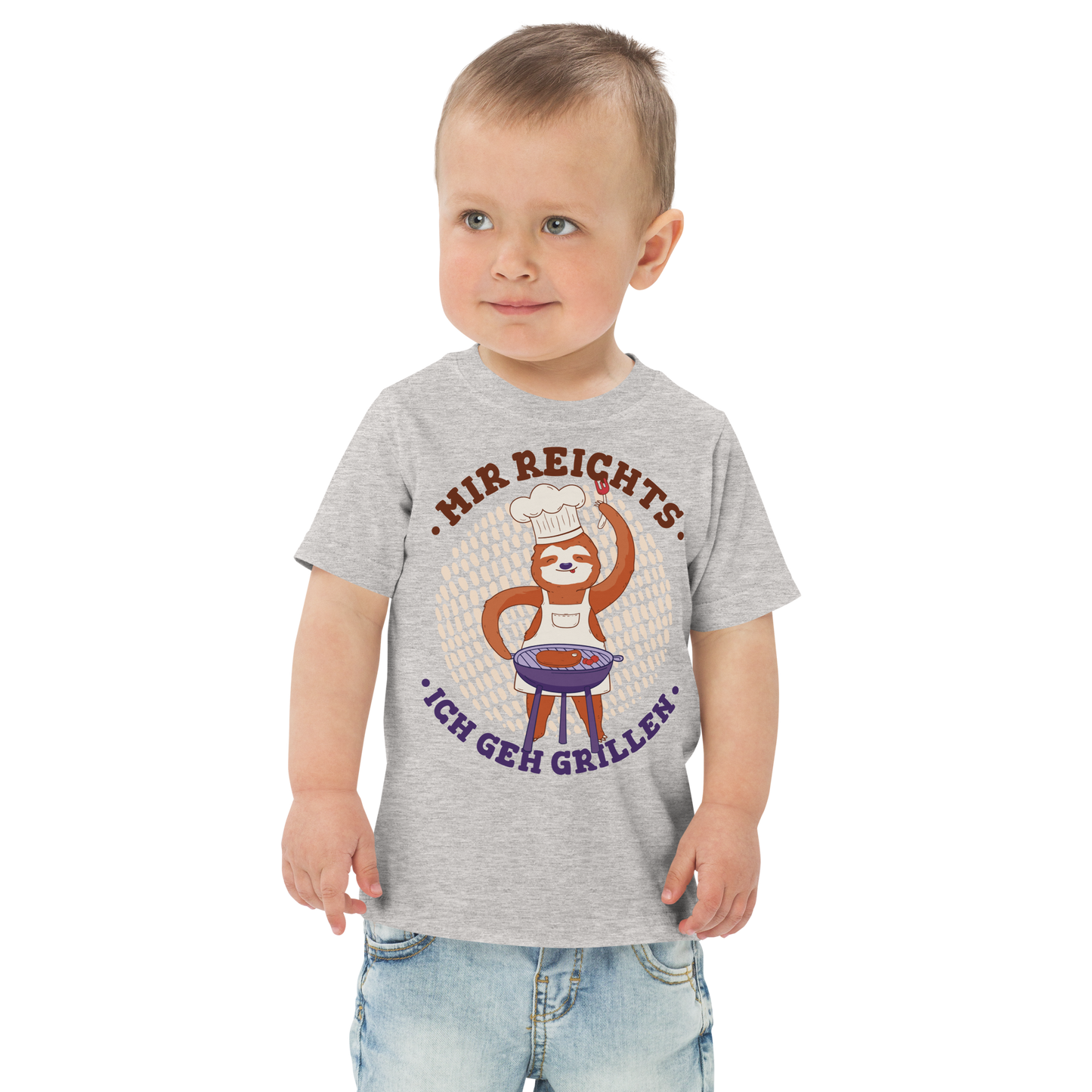 Sloth animal cooking barbecue | Toddler jersey t-shirt