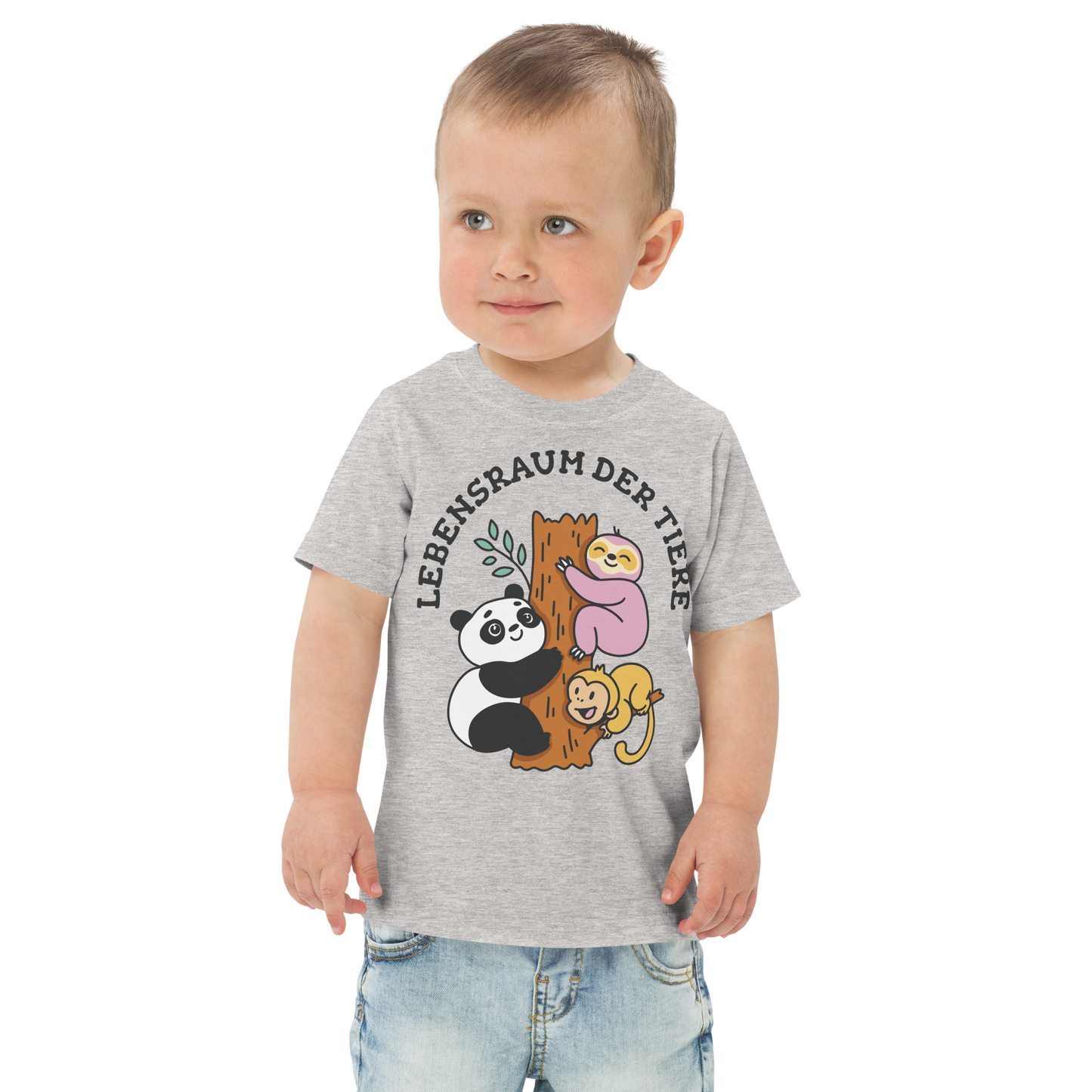 Cute animals on a tree | Toddler jersey t-shirt