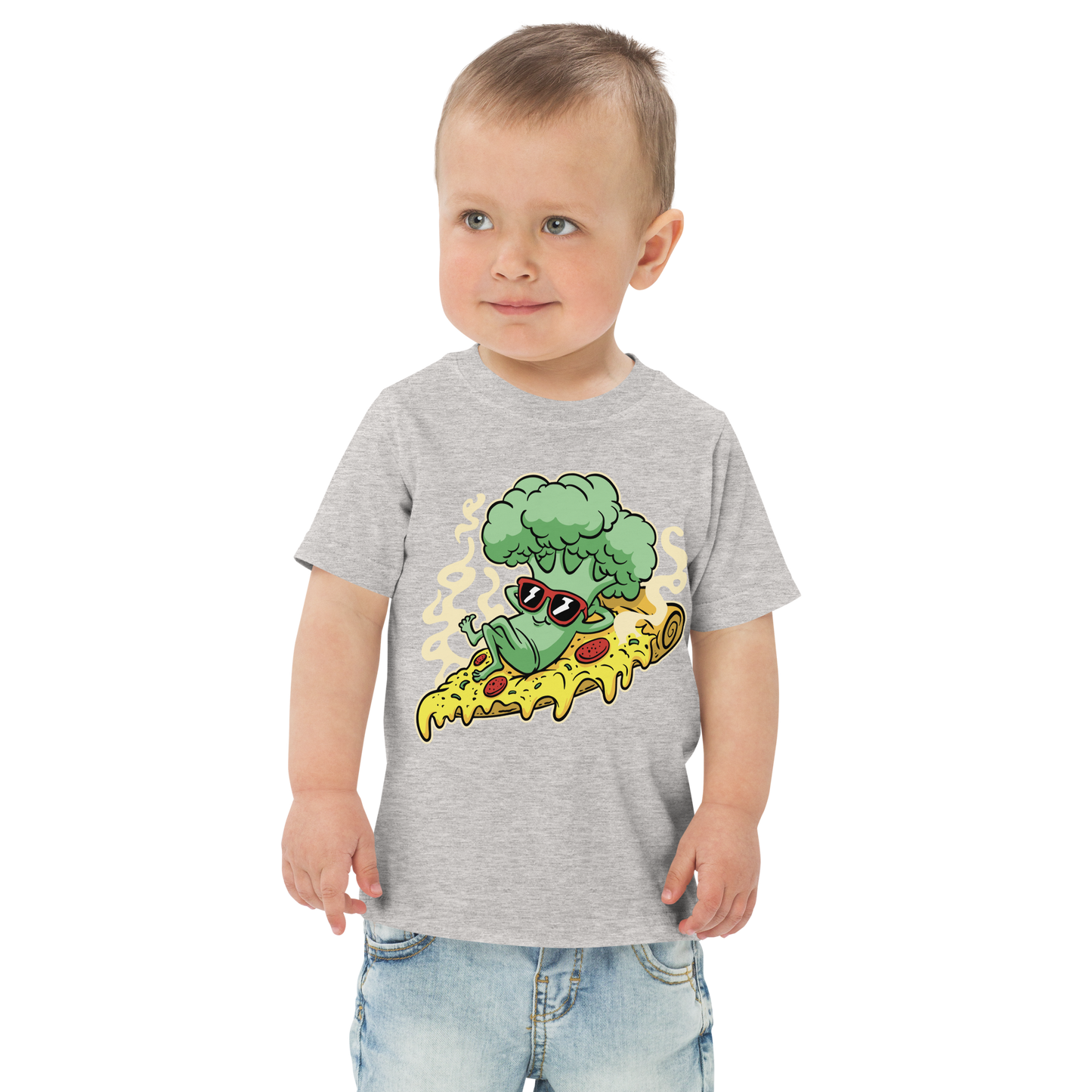 Broccoli pizza | Toddler jersey t-shirt