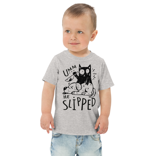 Cat killing dog | Toddler jersey t-shirt