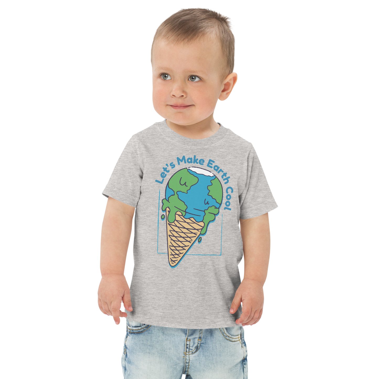 Ecology let's make the Earth cool quote | Toddler jersey t-shirt