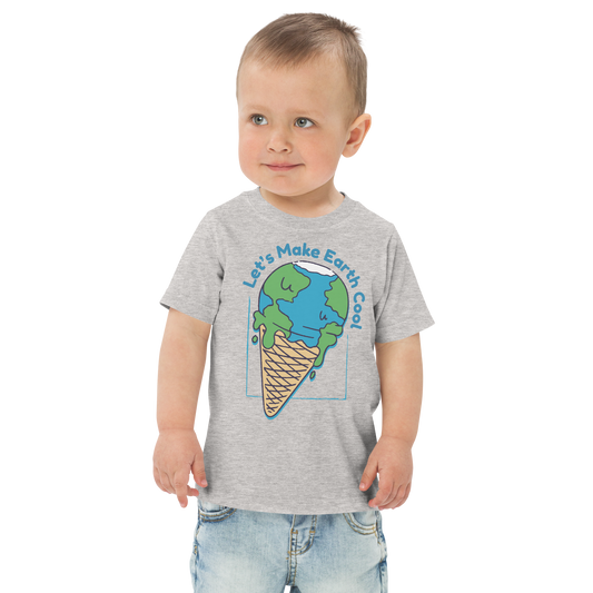 Ecology let's make the Earth cool quote | Toddler jersey t-shirt