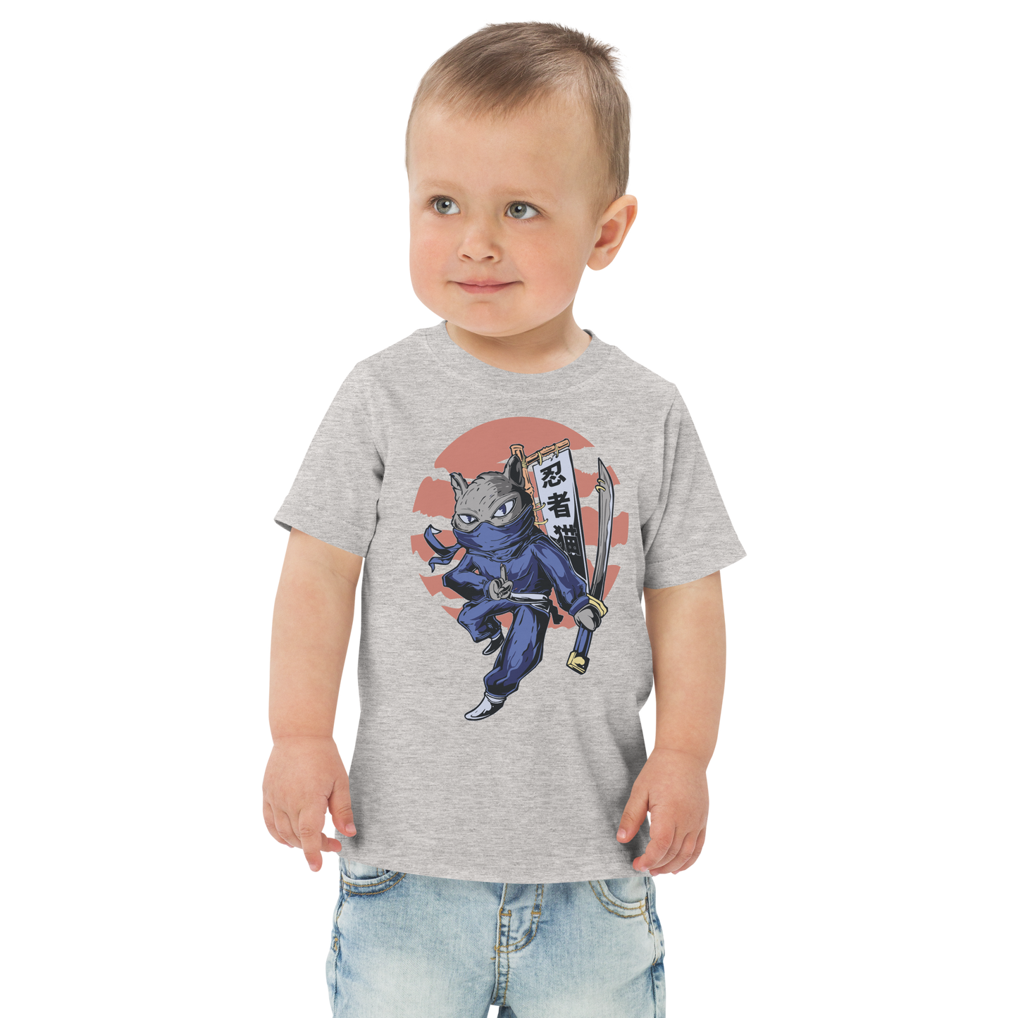 Ninja cat sword | Toddler jersey t-shirt