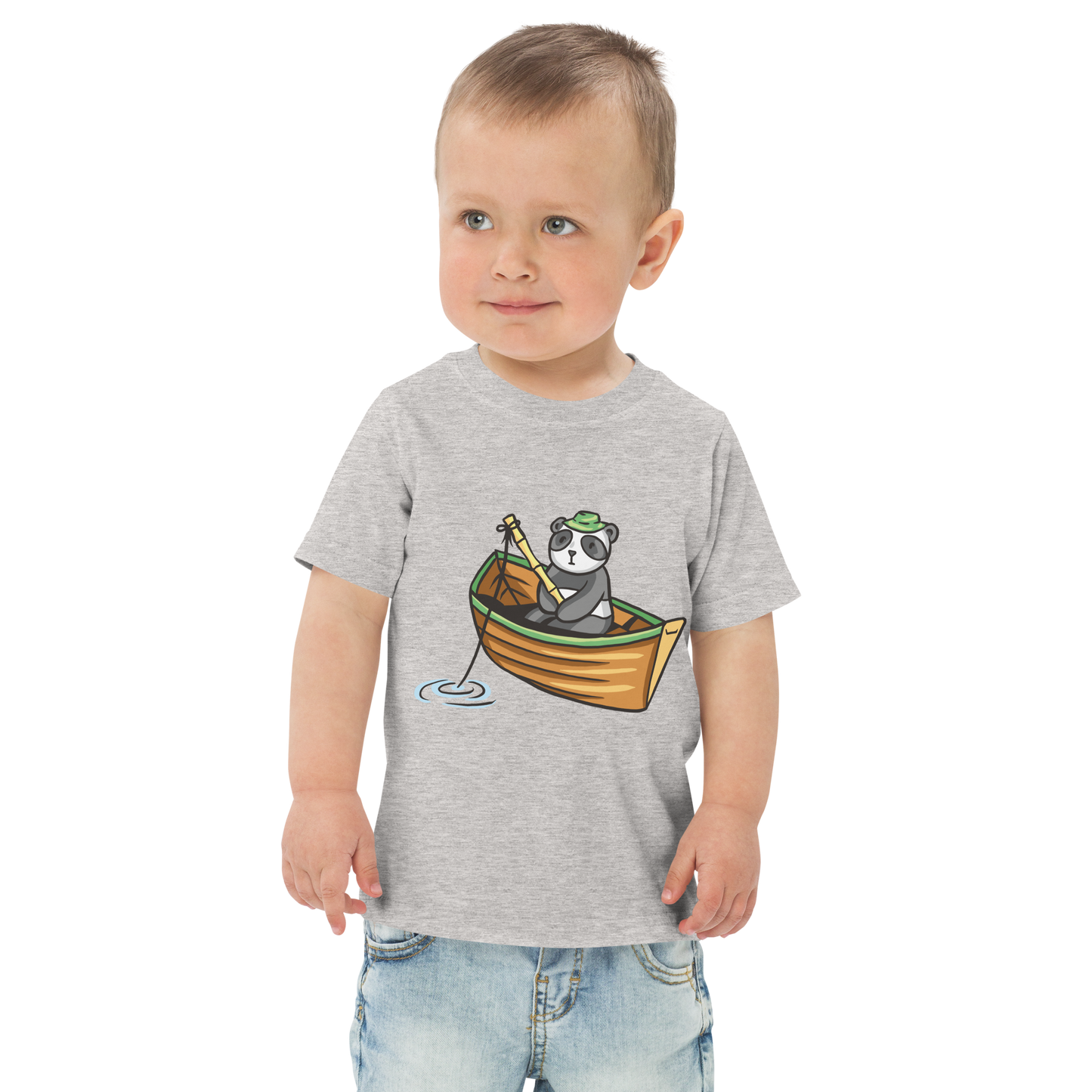 Panda fishing | Toddler jersey t-shirt