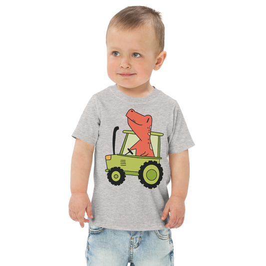 dinosaur tractor | Toddler jersey t-shirt