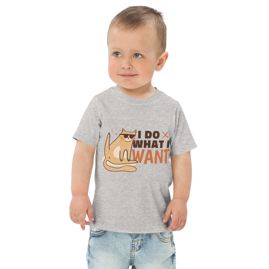 Do what I want funny cat | Toddler jersey t-shirt
