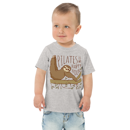 Lovely pilates sloth animal quote | Toddler jersey t-shirt