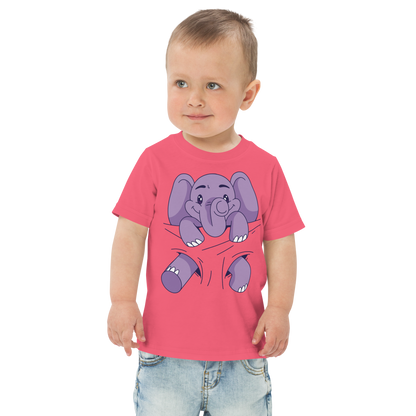 Carrying baby elephant | Toddler jersey t-shirt