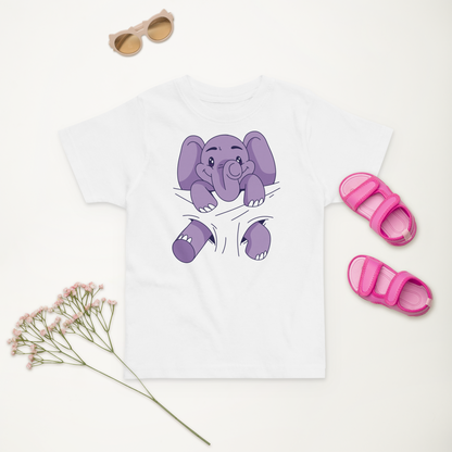 Carrying baby elephant | Toddler jersey t-shirt