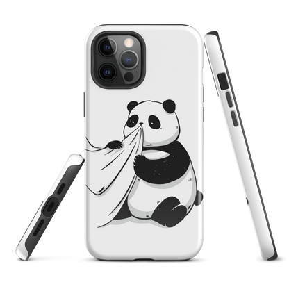 Panda bear eating a shirt | Tough Case for iPhone®